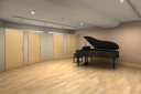 東京都港区の音楽スタジオ　表参道クラシックスペース一室27㎡のクラシック音楽向きのデザインのリハーサルスタジオです。